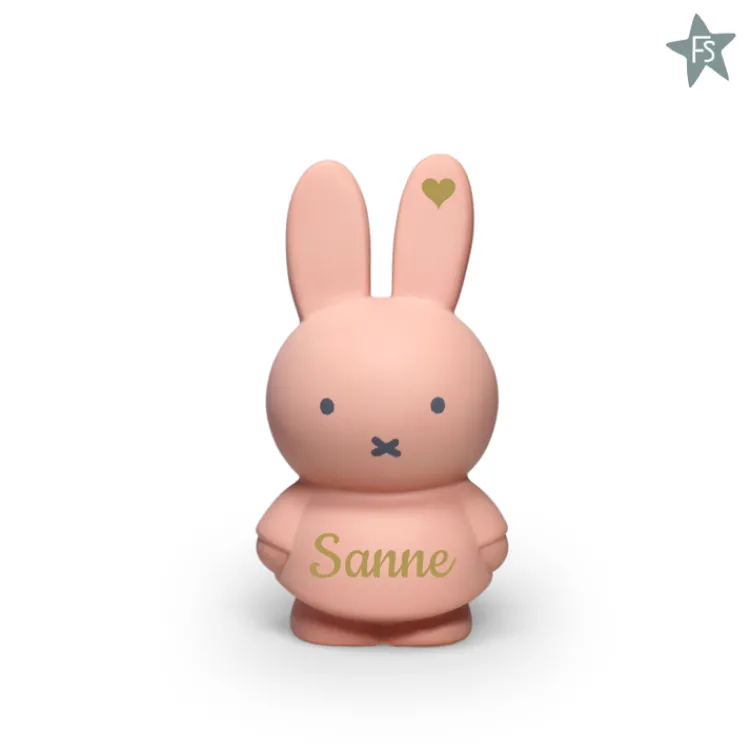 Outlet Atelier Pierre Spaarpot klein met naam poeder rose Spaarpot Met Naam | Kraamcadeau Meisje