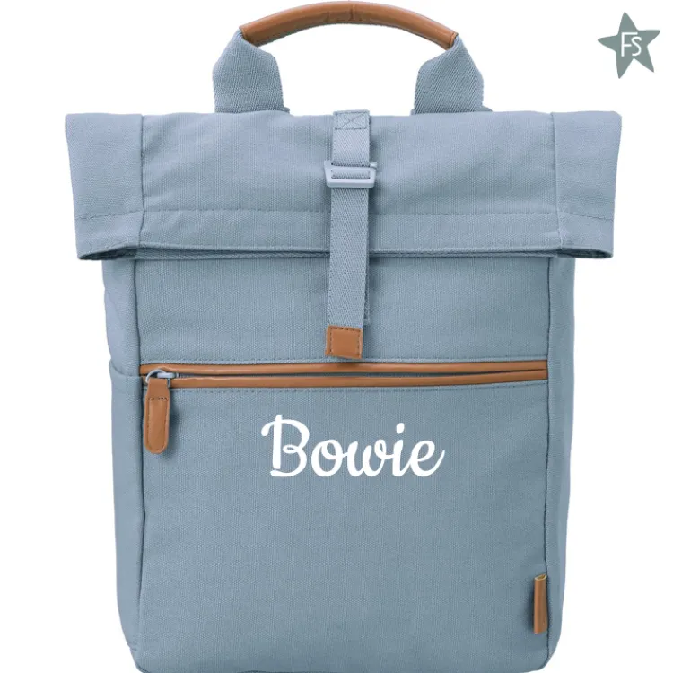 Best Rugzak Uni Small Blue fog (met naam) Rugzak Met Naam | Kraamcadeau Meisje