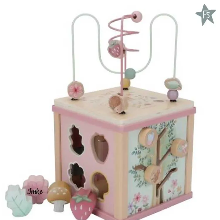 Sale Houten Activiteitenkubus - Fairy Garden ( met naam ) Little Dutch Fairy Garden | Little Dutch Houten Speelgoed Met Naam