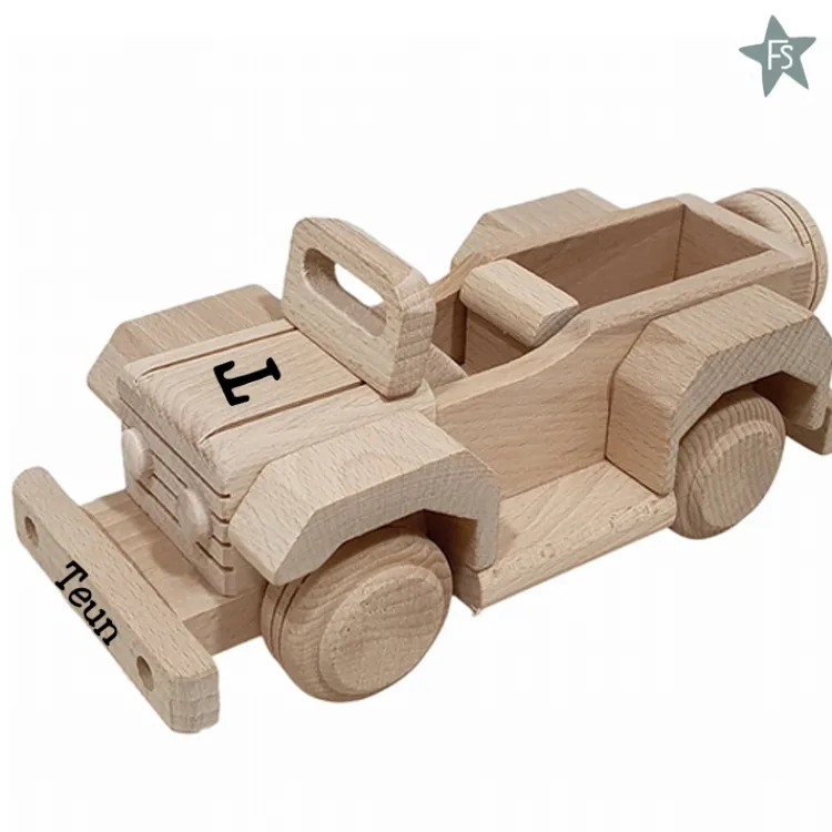 Discount Houten Jeep ( met naam ) Houten Speelgoed Met Naam | Kraamcadeau Jongen