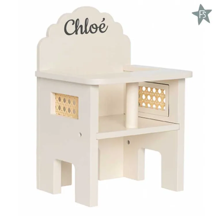 Clearance Houten poppenstoel ( met naam ) Houten Speelgoed Met Naam | Kraamcadeau Meisje
