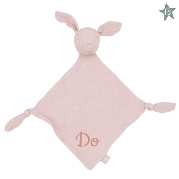 New Bunny Ears Wild Rose Speendoekje ( met naam ) Knuffeldoekjes Met Naam | Kraamcadeau Meisje