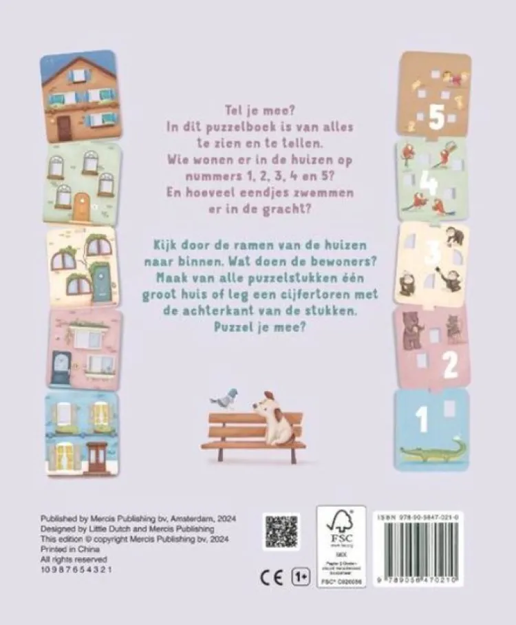 Online - Mijn puzzelboek - Tel je mee? Little Dutch Boekjes | Kraamcadeau Meisje