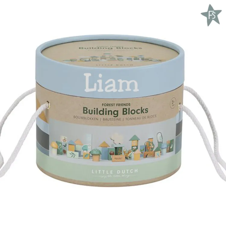 New Bouwblokken - Forest Friends FSC ( met naam / datum ) Little Dutch Forest Friends Fsc | Little Dutch Houten Speelgoed Met Naam