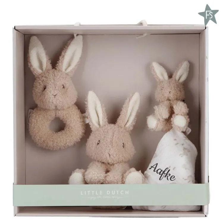 New Geschenkdoos Baby Bunny (met naam ) Little Dutch Newborn Naturals | Kraampakketten