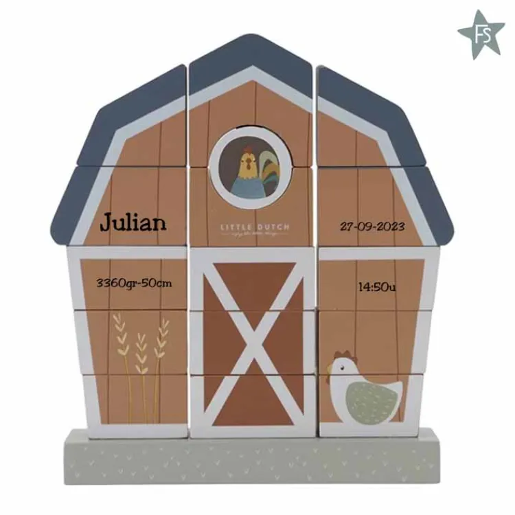 Hot Stapelaar Little Farm ( met naam en geboortegegevens ) Little Dutch Little Farm | Little Dutch Houten Speelgoed Met Naam
