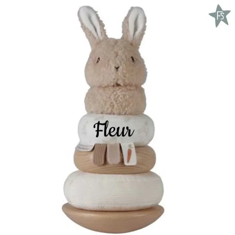 Online Tuimelstapelaar Baby Bunny ( met naam ) Little Dutch Newborn Naturals | Kraamcadeau Meisje