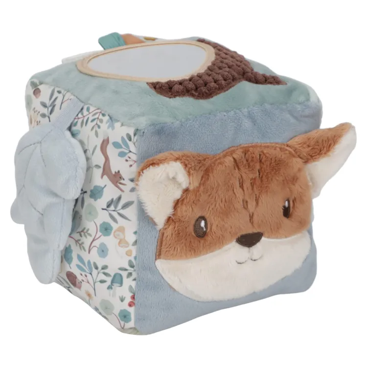 Clearance Zachte Activiteitenkubus - Forest Friends ( met naam ) Little Dutch Forest Friends Fsc | Kraamcadeau Jongen