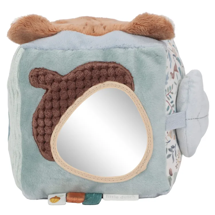 little_dutch_zachte_activ_3.webp Clearance Zachte Activiteitenkubus - Forest Friends ( met naam ) Little Dutch Forest Friends Fsc | Kraamcadeau Jongen