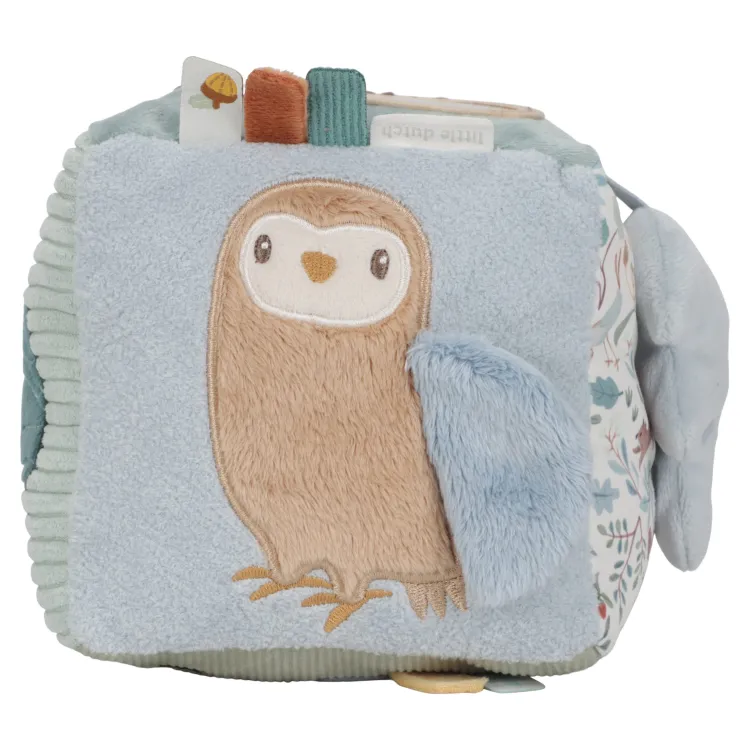 little_dutch_zachte_activ_5.webp Clearance Zachte Activiteitenkubus - Forest Friends ( met naam ) Little Dutch Forest Friends Fsc | Kraamcadeau Jongen