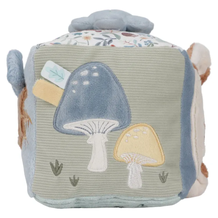 little_dutch_zachte_activ_6.webp Clearance Zachte Activiteitenkubus - Forest Friends ( met naam ) Little Dutch Forest Friends Fsc | Kraamcadeau Jongen