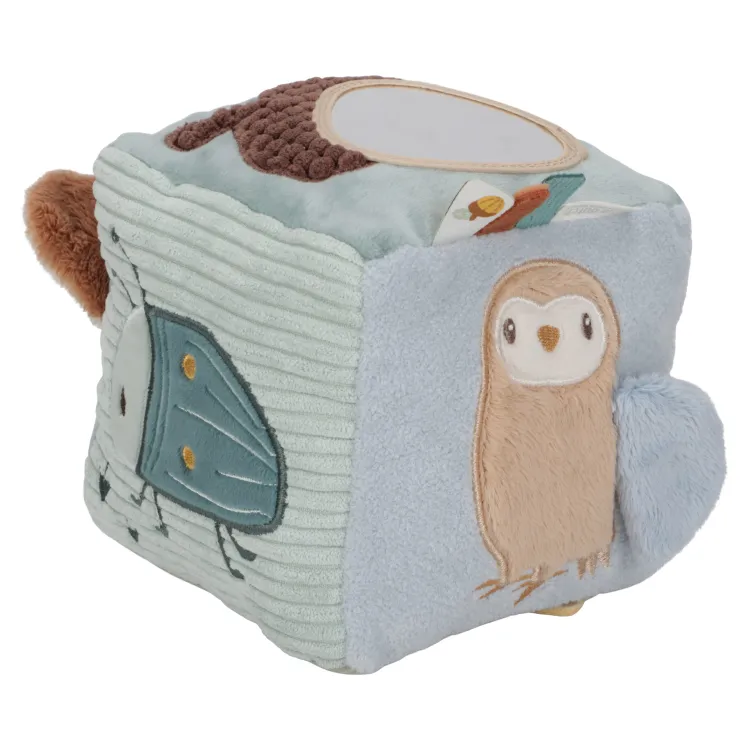 little_dutch_zachte_activ_7.webp Clearance Zachte Activiteitenkubus - Forest Friends ( met naam ) Little Dutch Forest Friends Fsc | Kraamcadeau Jongen