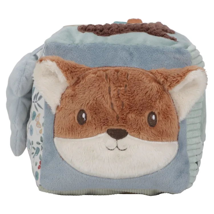 little_dutch_zachte_activ_8.webp Clearance Zachte Activiteitenkubus - Forest Friends ( met naam ) Little Dutch Forest Friends Fsc | Kraamcadeau Jongen