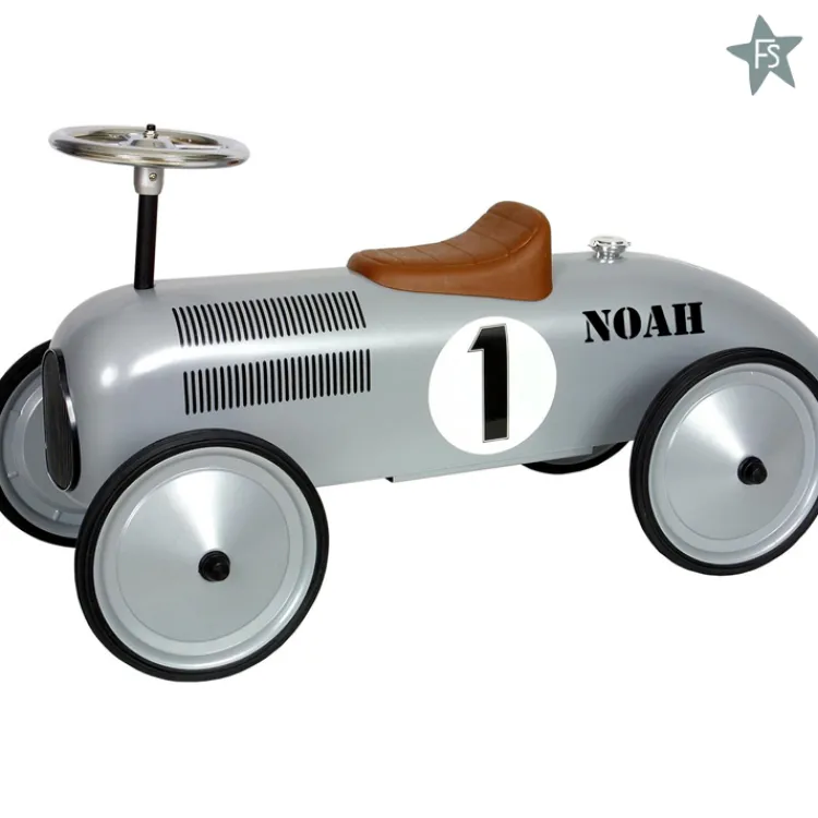 Best zilver ( met naam ) Loopfiets Met Naam | Kraamcadeau Meisje