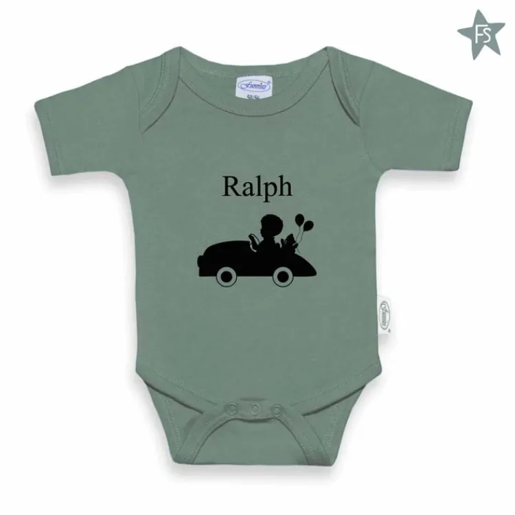 Sale Rompertje met naam en auto | diverse kleuren Rompertje Met Naam | Kraamcadeau Jongen