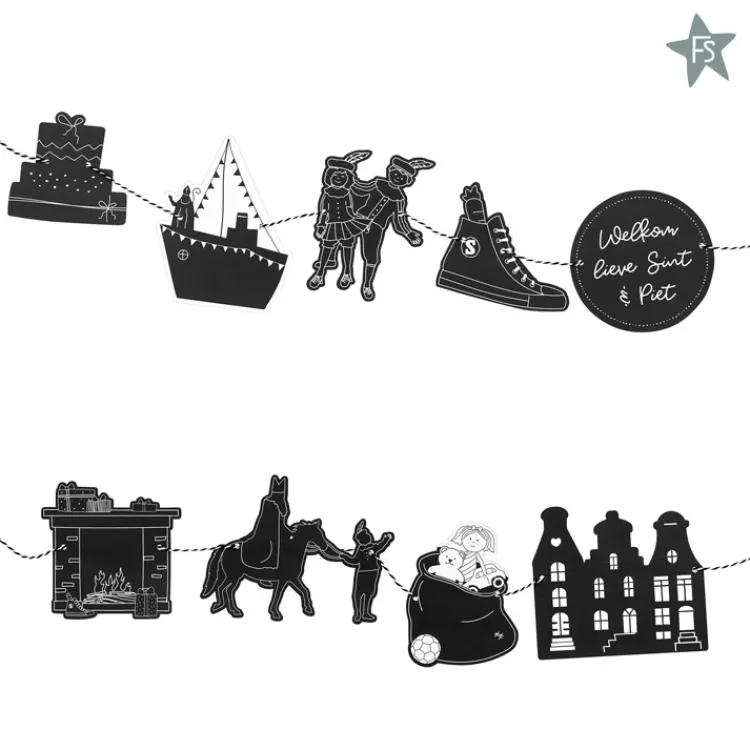 Best Sintslinger zwart wit met verschillende figuren Momenten