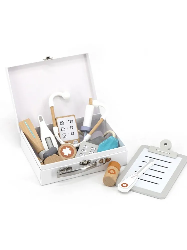 Sale houten doktersset (met naam) Kraamcadeau Meisje | Kraamcadeau Jongen
