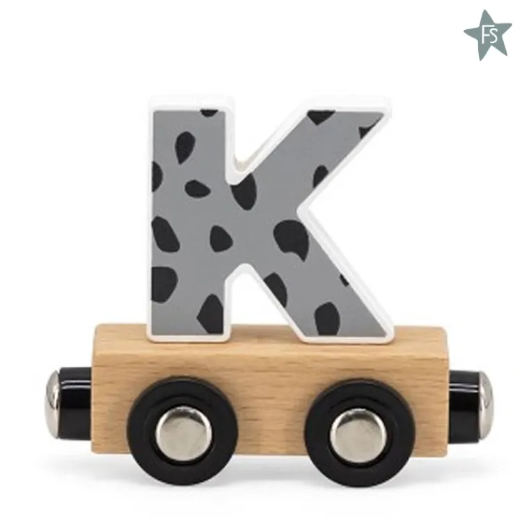 Online lettertrein - letter K Houten Treinen Met Naam | Houten Speelgoed Met Naam