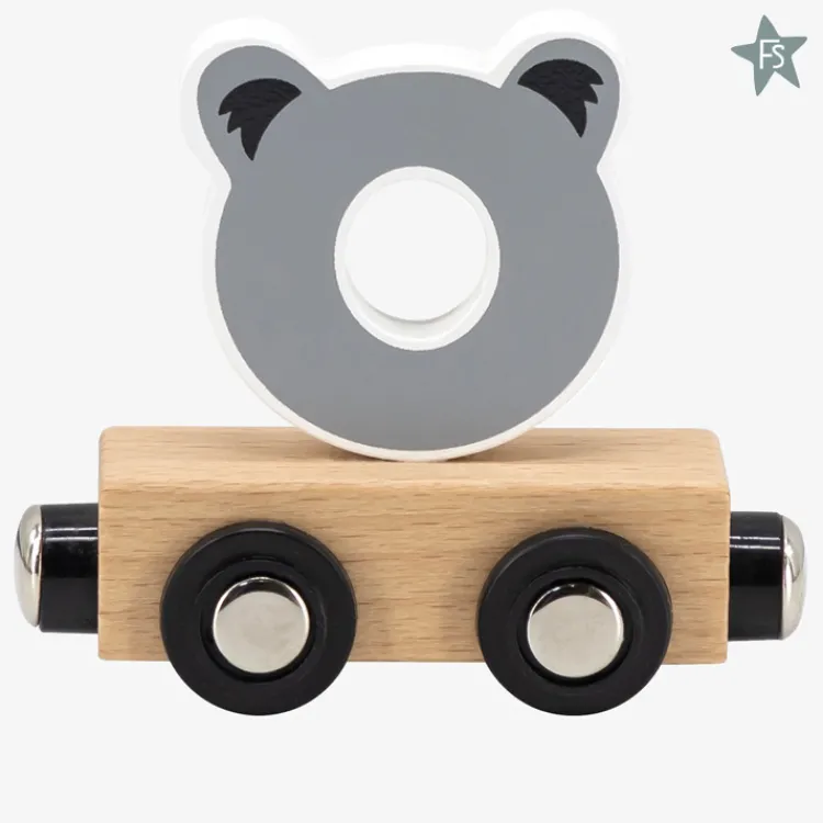 Sale lettertrein - letter O Houten Treinen Met Naam | Houten Speelgoed Met Naam