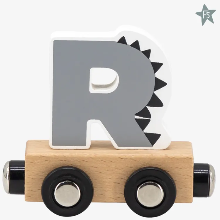 Outlet lettertrein - letter R Houten Treinen Met Naam | Houten Speelgoed Met Naam