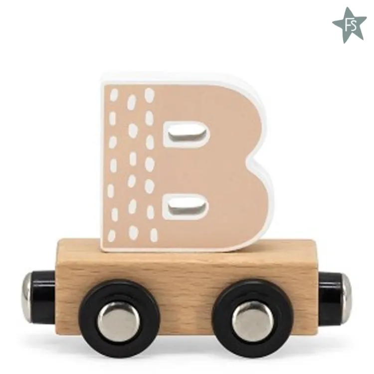 Outlet lettertrein - letter B Houten Treinen Met Naam | Houten Speelgoed Met Naam