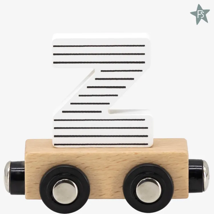 Fashion lettertrein - letter Z Houten Treinen Met Naam | Houten Speelgoed Met Naam