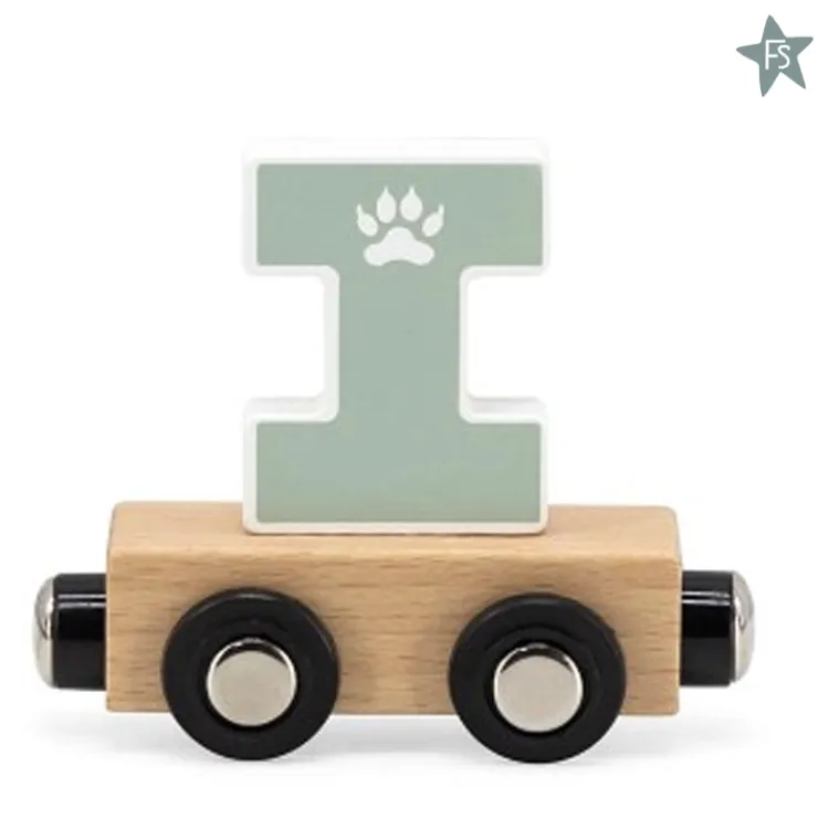 Fashion lettertrein - letter I Houten Treinen Met Naam | Houten Speelgoed Met Naam