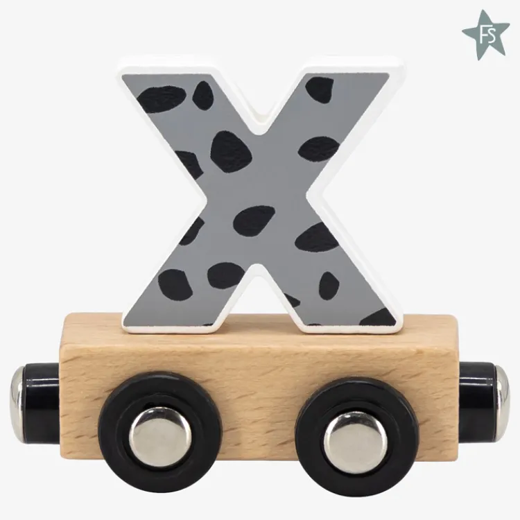 Sale lettertrein - letter X Houten Speelgoed Met Naam | Houten Treinen Met Naam